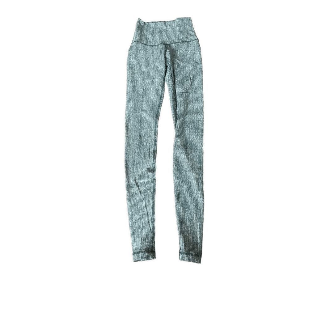 Lululemon Wunder Under Pant (Roll Down) Coco Pique Fuel Green Size 2 - Picture 2 of 9